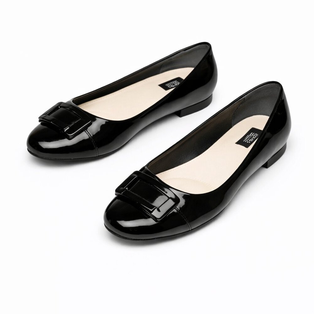 Jones New York Lizzie Black Flats Shoes Size 7M